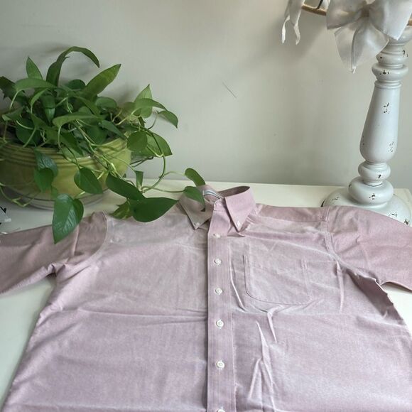 LL BEAN 16 Button Down Preppy Wrinkle Resistant Academia Short Sleeve Camp Shirt - Picture 1 of 11